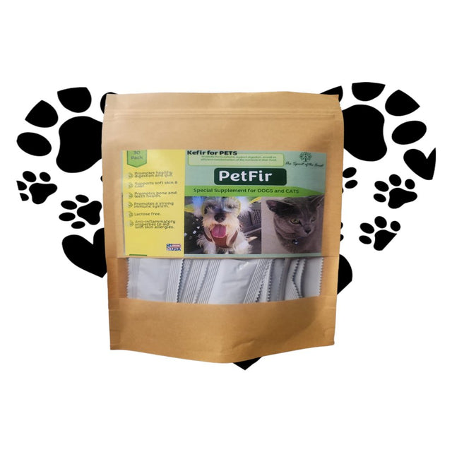 Petfir 30 Pack Kefir Supplement Pets Probiotic Dogs Cats Support Gut Health