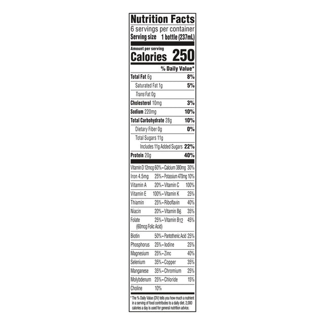 BOOST High Protein Nutritional Drink, Very Vanilla, 20 G Protein, 6 - 8 Fl Oz Bottles
