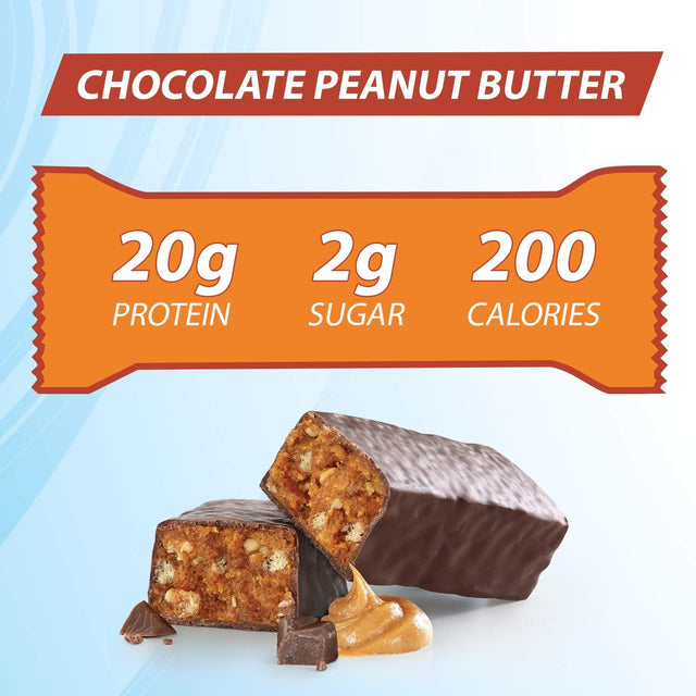 Pure Protein--High Protein Bar Chocolate Peanut Butter--Protein Bars--20 Grams of Protein per Bar--Gluten Free--6-1.76-Ounce Bars