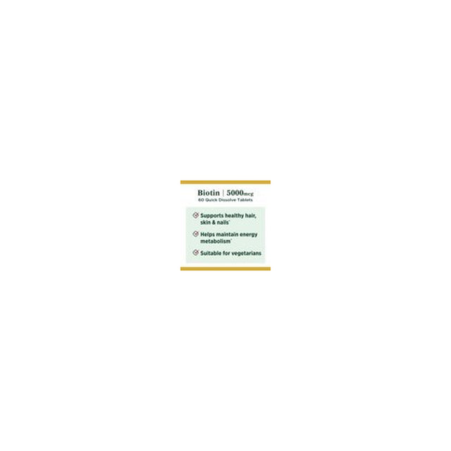 Nature'S Bounty Biotin 5000 Mcg Quick Dissolve Tablets 60 Each - (Pack of 3)