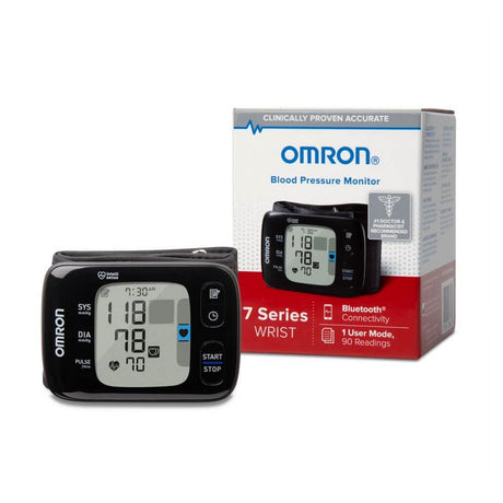 OMRON 7 Series Blood Pressure Monitor (BP6350), Portable Wireless Wrist Monitor, Digital Bluetooth Blood Pressure Machine, Stores up to 90 Readings
