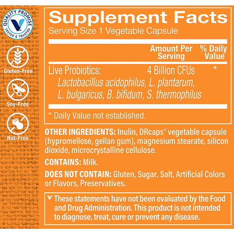 Probiotic Complex 4 Billion Cfus– Targeted Release Veggie Caps – Supports Intestinal Health & Digestion with a Balance of Probiotic Strains (90 Vegetable Capsules) by the Vitamin Shoppe