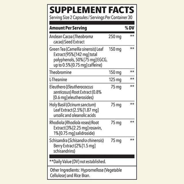 Lifeseasons - Energy - Energy Booster for Physical and Cognitive Strength - No Jitters - Support Stamina - Contains Green Tea and L-Theanine - 60 Count (Pack of 1)