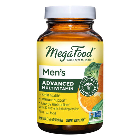 Megafood Multi for Men, 120 Tabs - Brain Health, Immune Support, Energy Metabolism *