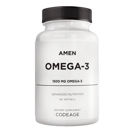 Amen Omega-3 Supplement, EPA DHA Fatty Acids Fish Oil Capsules, Brain Health, Cognition, 90 Softgels