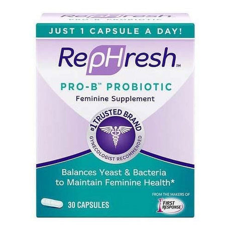 Rephresh Pro-B Probiotic Feminine Supplement Capsules, 30 Ea, 3 Pack