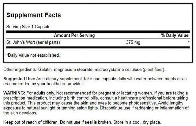 Swanson St. John'S Wort 375 Mg 60 Capsules