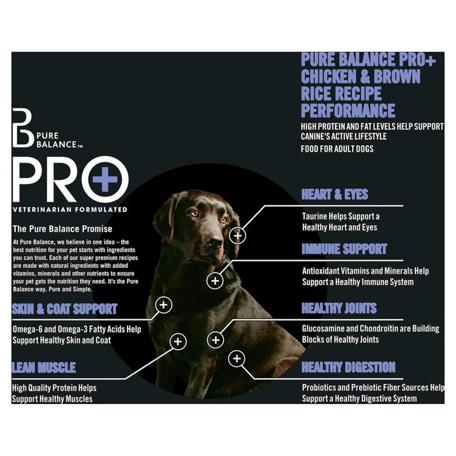 Pure Balance Pro+ Performance Chicken & Brown Rice Recipe Dry Dog Food, 16 Lbs
