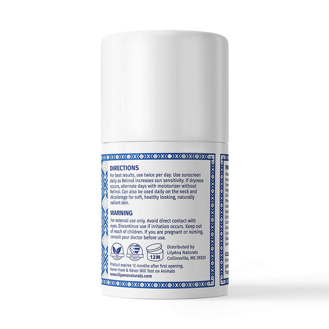 Lilyana Naturals Retinol Cream for Face - Retinol Cream, anti Aging Cream, Retinol Moisturizer for Face, Wrinkle Cream for Face, Retinol Complex - 1.7Oz