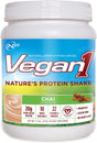 Nutrition 53 Vegan 1 Natural Protein Shake Powder, Natural, Balanced, Chai (1.5 Lb)