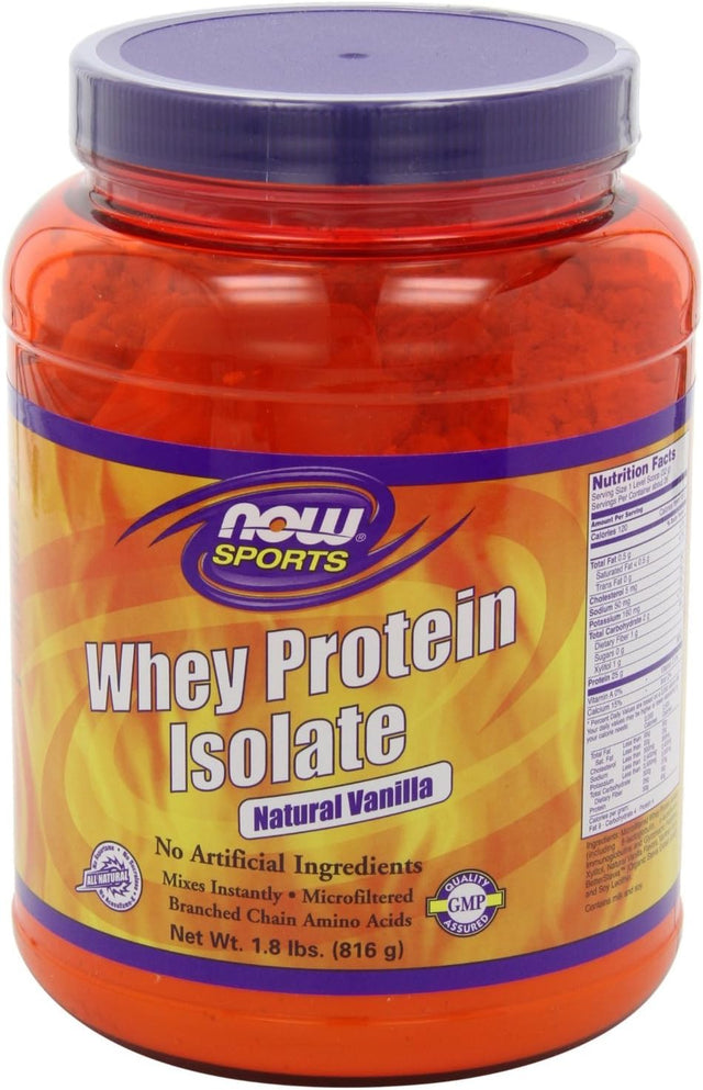 Now Foods Whey Protein Isolate Vanilla - 1.8 Lb 4 Pack