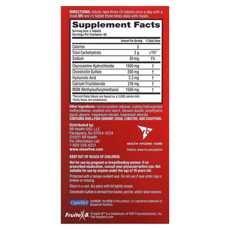 Schiff, Move Free Joint Health, Advanced plus MSM with Glucosamine, 120 Coated Tablets