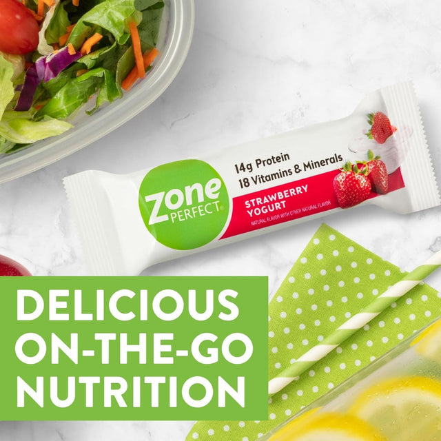 Zoneperfect Protein Bars, Strawberry Yogurt, High Protein, with Vitamins & Minerals (12 Count)