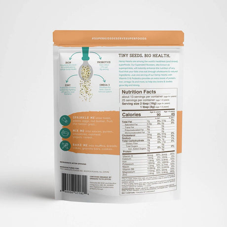 Organic Hemp Hearts + Vitamin D & Probiotics