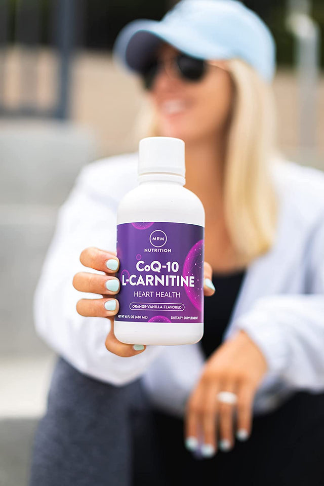 MRM Nutrition Coq-10 L-Carnitine Liquid | Orange-Vanilla Flavored | Energy + Antioxidants | Naturally Derived Coq-10| 32 Servings