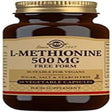 Solgar L-Methionine Vegetable Capsules, 500 Mg, 30 Count