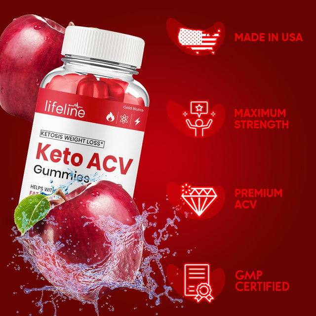 Lifeline Keto ACV Gummies, Weight Loss Supplement, Powerful Formula, Maximum Strength (2 Pack)