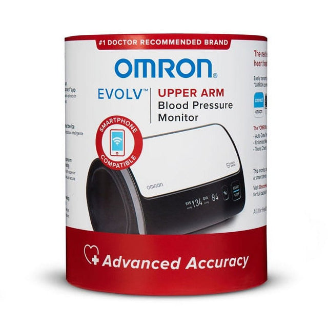 OMRON Evolv Wireless Blood Pressure Monitor (BP7000), Upper Arm Cuff, Digital Bluetooth Blood Pressure Machine, Portable One-Piece Design