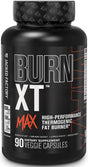 Jacked Factory Burn-Xt Max - High-Performance Thermogenic Fat Burner & Appetite Suppressant for Men & Women W/Purcaf Organic Caffeine, Mitoburn, Green Tea, Acetyl L Carnitine & More - 90 Capsules