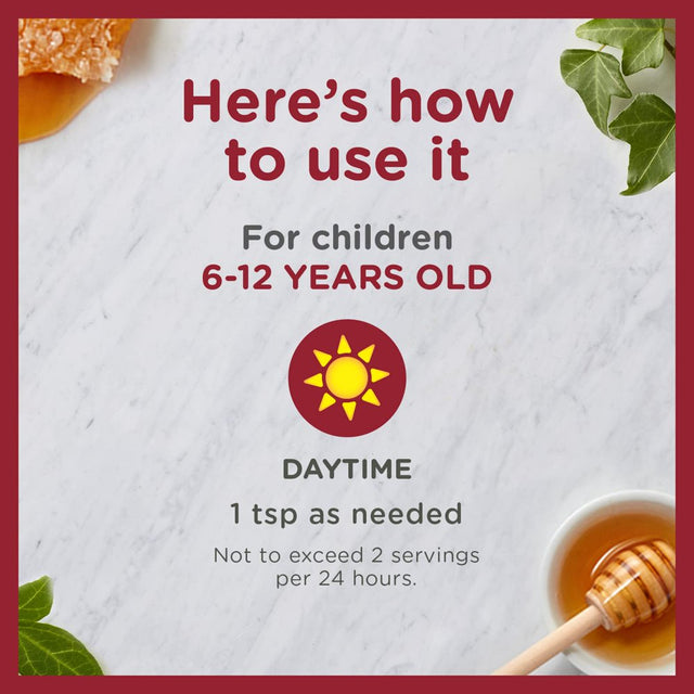 Zarbee’S Kids All-In-One Daytime Cough for Children 6-12 with Dark Honey, Turmeric, B-Vitamins & Zinc, #1 Pediatrician Recommended, Drug & Alcohol-Free, Grape Flavor, 4FL Oz (Pack of 12)