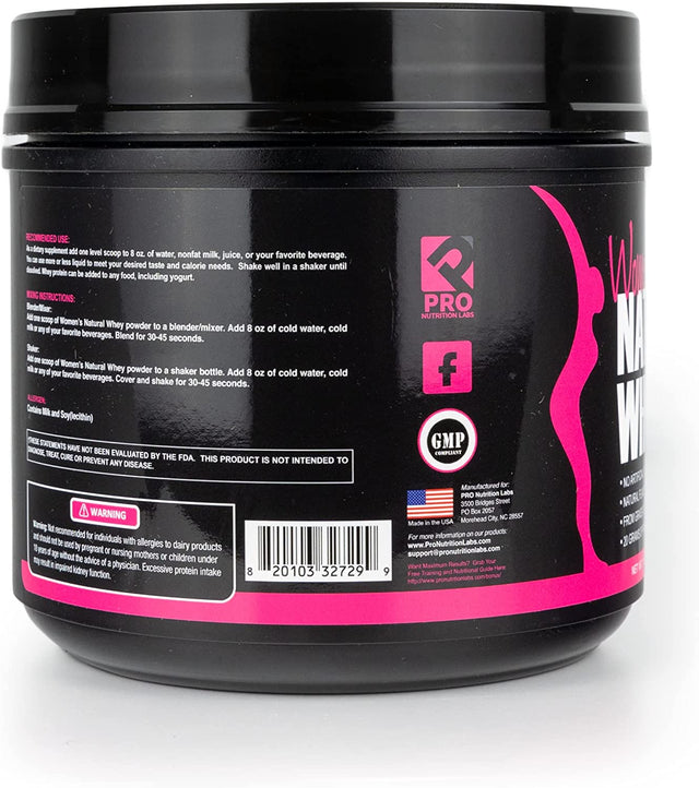 PRO NUTRITION LABS Whey Protein Vanilla Powder for Women - Supports Lean Muscle Mass - Low Carb - Gluten Free - Grass Fed and Rbgh Hormone Free Vanilla Whey (Creamy Vanilla, 1 Lb)