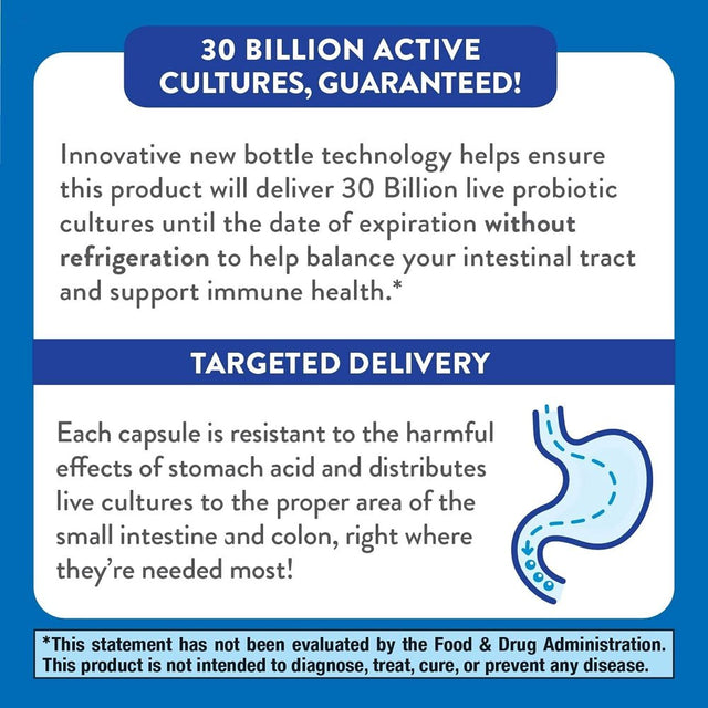 Nature?S Way Fortify Women?S Probiotic, 30 Billion Live Cultures, 11 Strains, Prebiotic, 30 Capsules