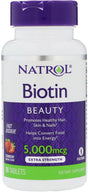 Natrol Biotin 5,000Mcg Fast Dissolve, 90 Tablets (Pack of 3)