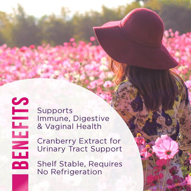 Probiotics for Women + Cranberry - 3 Billion CFU Guaranteed & 6 Vegan Strains for Women'S Vaginal, Digestive, Ph & Immune Health Support, Womens Probiotic Gummy, Shelf Stable, No Gluten - 120 Gummies