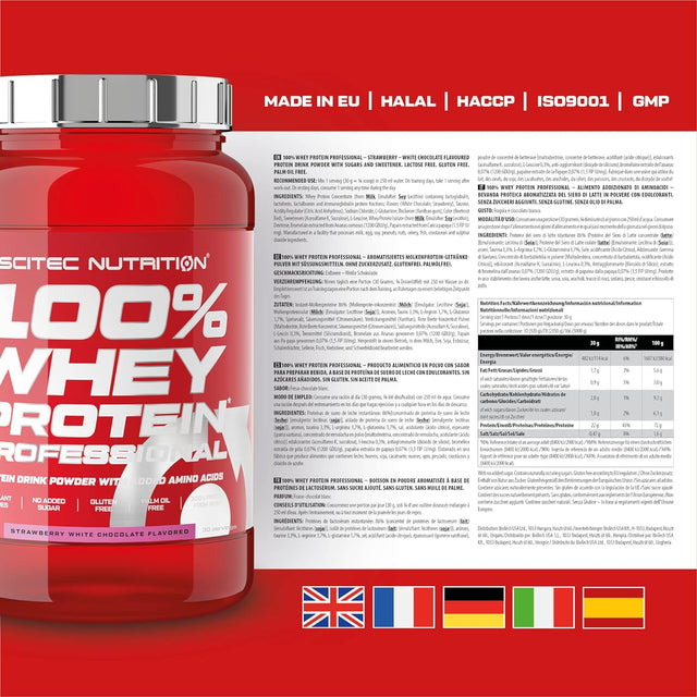 Scitec Nutrition 100% Whey Professional 920G Strawberry White Chocolate