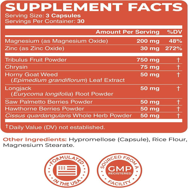 Nobi Nutrition Extra Strength Testosterone Booster for Men -Premium Test Booster Supplement for Energy, Performance, Stamina & Recovery - Male Enhancement Pills 90 Ct