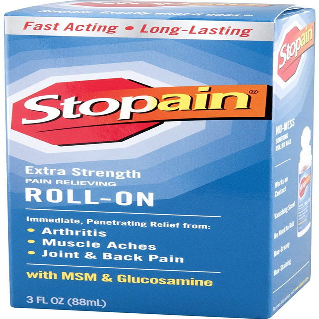 Stopain Extra Strength Pain Relief Roll-On 3 Ounce (2 Count)