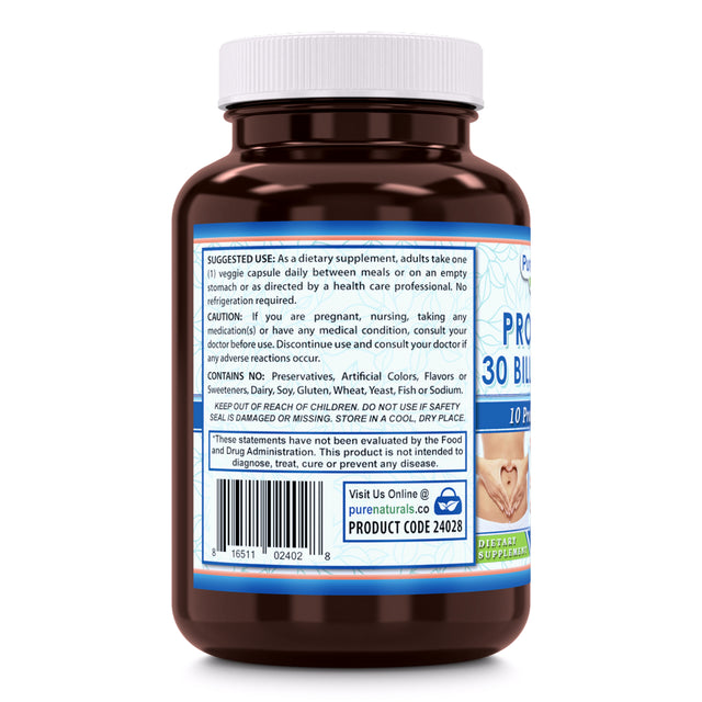 Pure Naturals Probiotic 30 Billion 60 Vcaps