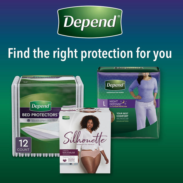 Depend Night Defense Incontinence Underwear for Women, Overnight, Medium, Light Pink, 15 Ct (Pack of 2 | Total of 30 Ct)