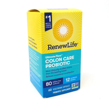 Renew Life Ultimate Flora Colon Care Probiotic 80 Billion - 60 Vegetarian Capsules