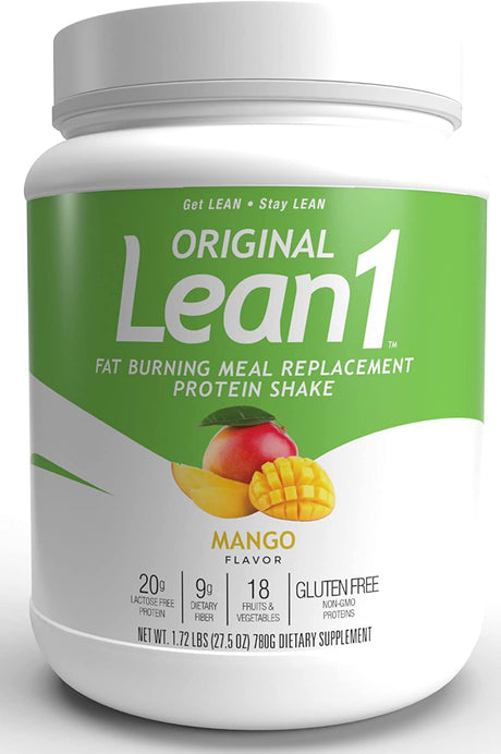 Lean1 Mango, 15 Serving Tub, Fat Burning Meal Replacement by Nutrition53