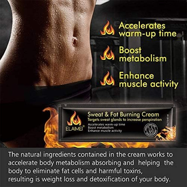 Sweat and Fat Burning Slimming Firming Cream, Body Fat Burning Massage Gel, Weight Lose. Fat Burning Advanced Workout Enhancer Cream ((10 Pack/1 Box)