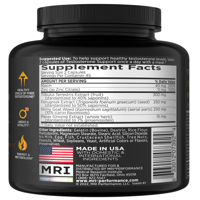 MRI Performance TRT SUPPORT® TESTOSTERONE REPLACEMENT THERAPY