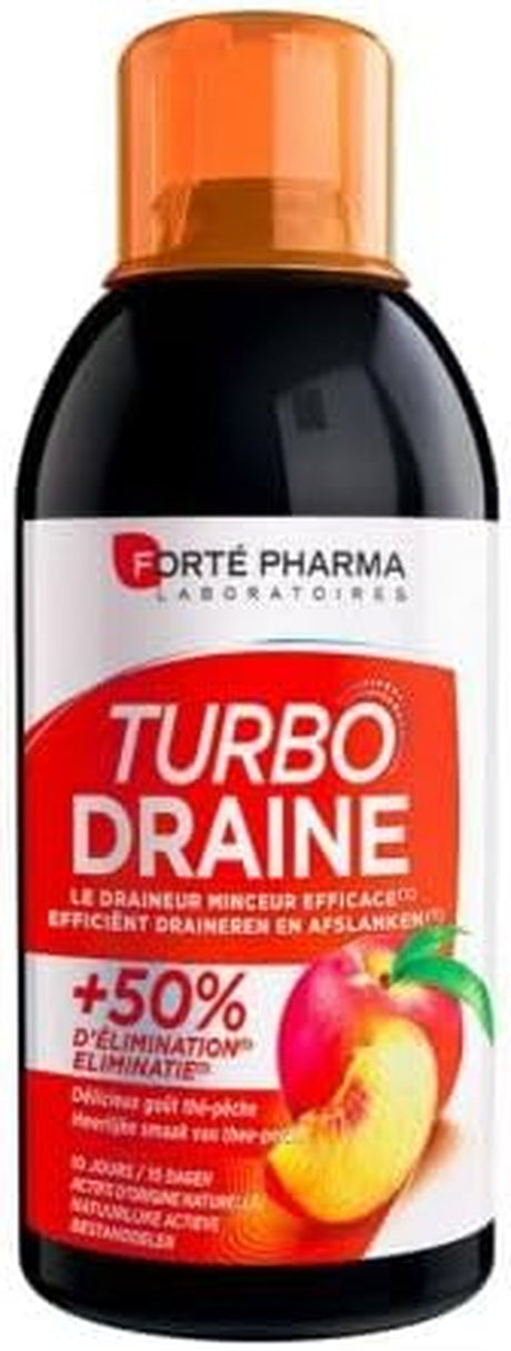 Turbodraine Slimming Drainer Green Tea Peach Which Allows to Deeply Purify the Body and Burn Fat 500Ml