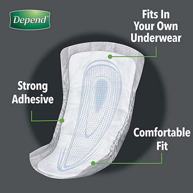 Depend Incontinence Guards/Bladder Control Pads for Men, Maximum Absorbency, 168 Count (2 Packs of 84) (Packaging May Vary)