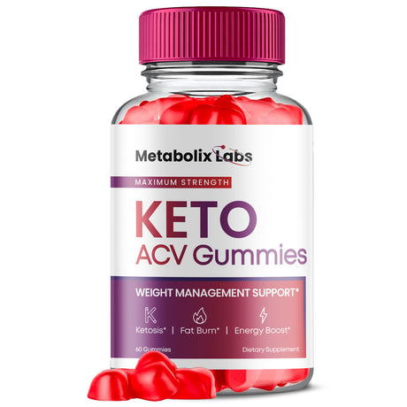 (1 Pack) Metabolix Labs Keto ACV Gummies - Supplement for Weight Loss - Energy & Focus Boosting Dietary Supplements for Weight Management & Metabolism - Fat Burn - 60 Gummies