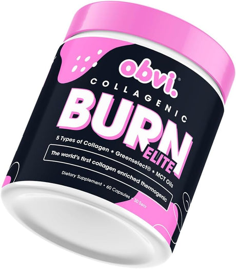 Obvi Burn Elite, Collagenic Thermogenic for Weight Loss, Boost Energy and Focus, Youthful Skin and Hair, (30 Servings)