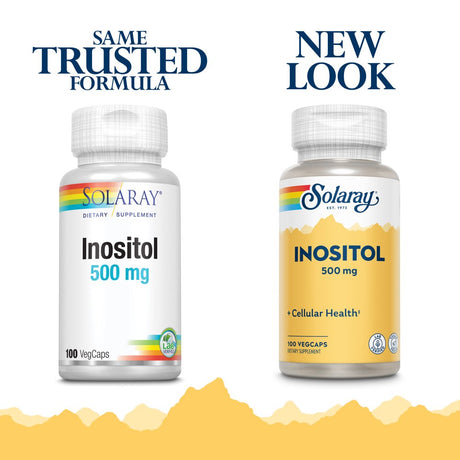 Solaray Inositol 500 Mg Capsules | May Help Support Healthy Brain, Cardiovascular, Nervous System Function and Mood | Non-Gmo, Vegan | 100 Vegcaps