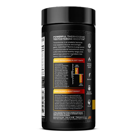 Muscletech Alpha Test Thermogenic Testosterone Booster, Performance Supplement, 90 Ct