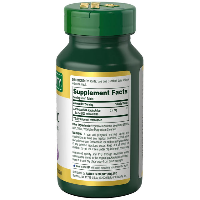 Nature’S Bounty Acidophilus Probiotic Supplement, 120 Tablets