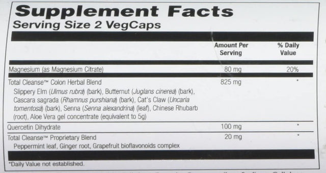 SOLARAY Total Cleanse Colon, Veg Cap (Btl-Plastic) | 60 Count