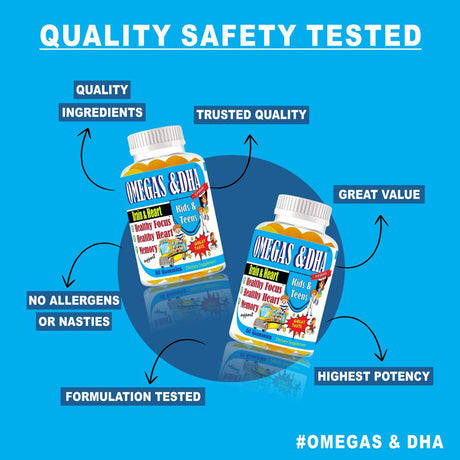 Kids Brain Focus Supplement with Omega 3 | Brain Booster Supplement for Focus, Memory and Concentration Support | Kids Gummy Vitamins for Memory - 60 Gummies by Celebrity Lifestyle