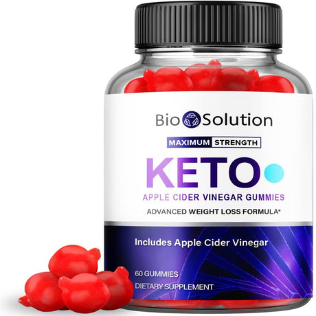 (1 Pack) Biosolution Keto ACV Gummies - Supplement for Weight Loss - Energy & Focus Boosting Dietary Supplements for Weight Management & Metabolism - Fat Burn - 60 Gummies