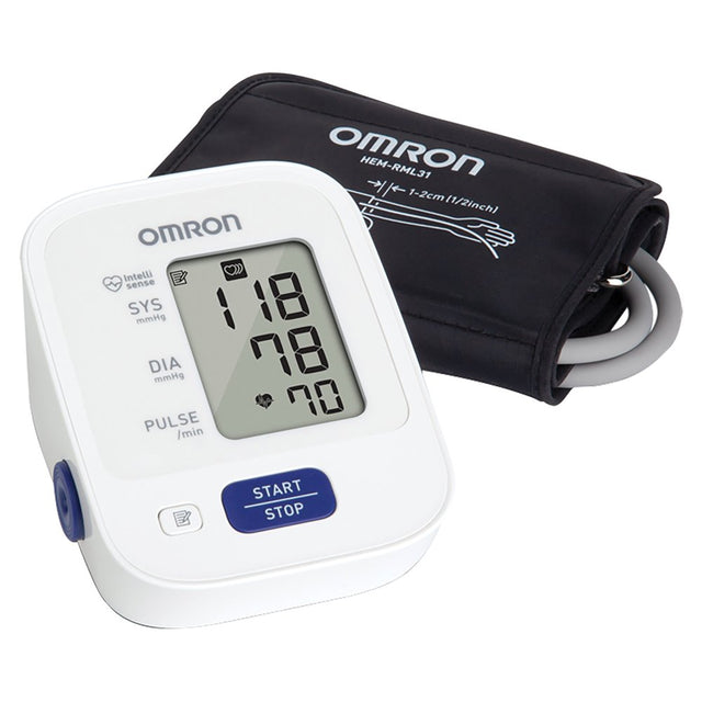 Omron BP7100 3 Series Upper Arm Blood Pressure Monitor & CD-WR17 Advanced-Accuracy Series Wide-Range D-Ring Cuff