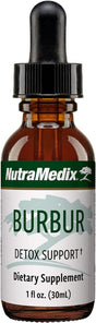 Nutramedix Burbur Detox Support Supplement - Desmodium Molliculum Extract Drops for Daily Cleanse - Focus Supplement & Fights Brain Fog - Vegan Cleanse & Detox Formula (1 Oz / 30 Ml)