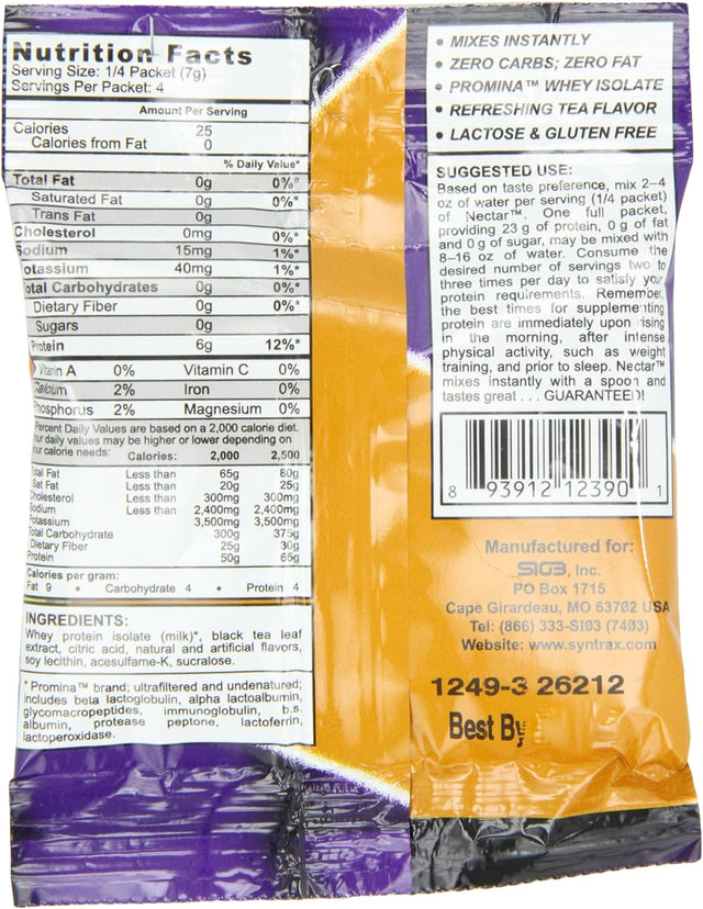 Nectar Grab N' Go, Lemon Tea, 12 Packets, 28 Grams per Packet